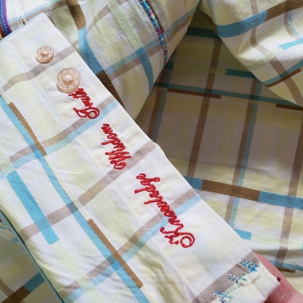 Robert Graham Button Front Shirt Embroidered Printed Size XL - Picture 10 of 12